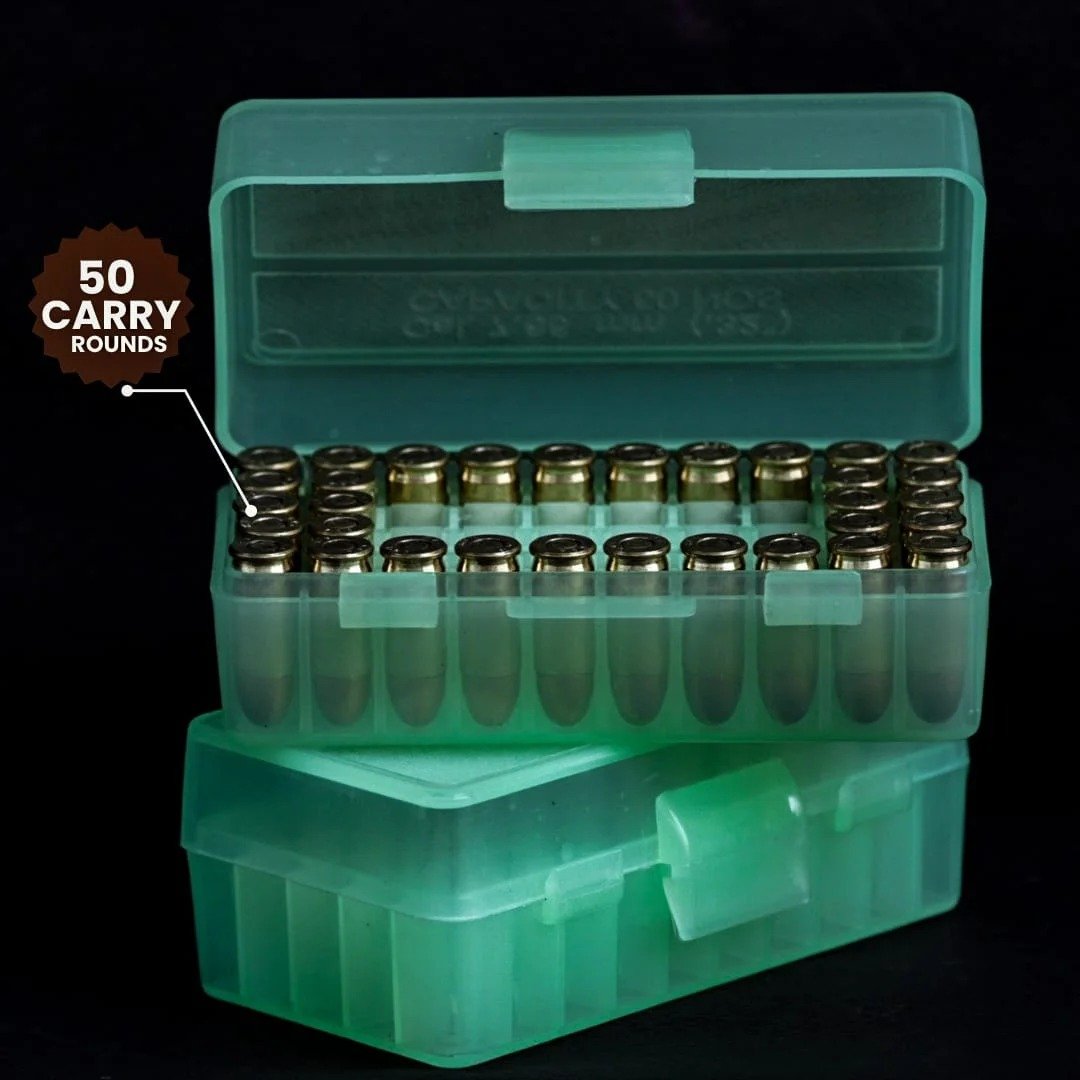 Ammo Carry Box .32 Cal – Lockable & Weatherproof (50 Rounds) | GunGuru.in